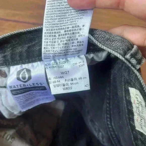 Levi 501 shorts black acid wash size 27 - Picture 5 of 6